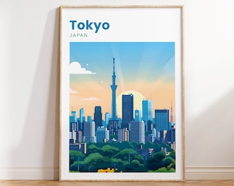 Cartel de viaje de Tokio / Impresión de Tokio / Cartel de Tokio / Impresión de viaje de Japón / Arte de pared / Cartel de viaje / Amante del arte de Tokio / Regalo Regalo de viaje de Tokio