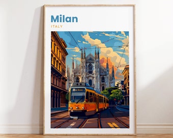 Milan Travel Print | Milan Italy Travel Poster | Milan | Milan City Print | Milan Print | Milan Wall Decor | Milan Artwork | Italy Artwork