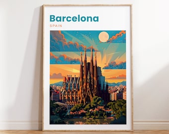 Barcelona Travel Print | Barcelona Travel | Barcelona Travel Poster | Barcelona | Barcelona Print | Spanish | Barcelona Artwork | Spain
