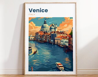 Impresión de Venecia / Cartel de viaje de Venecia / Regalo de viaje de Venecia / Cartel de viaje / Arte de la pared / Impresión de viaje / Decoración de la pared de Venecia / Impresión del Canal de Venecia
