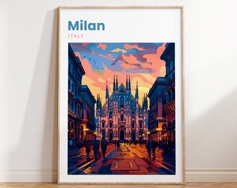 Milan Travel Print | Milan Travel Poster | Milan | Milan City Print | Milan Print | Milan Wall Decor | Milan Artwork | Italy Artwork | Italy