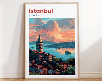 Istanbul Travel Print | Istanbul Travel Poster | Turkey Print | Istanbul Travel Poster | Istanbul Gift | Turkey Gift | Istanbul Turkey