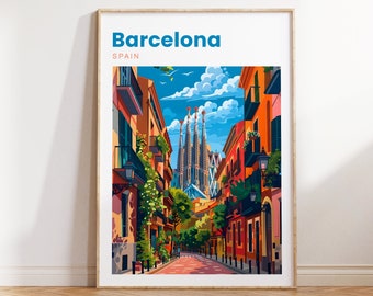 Barcelona Travel Print | Barcelona Travel | Barcelona Poster | Barcelona City | Barcelona Print | Spainish | Barcelona Wall Decor Barcelona