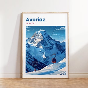Avoriaz Travel Print | Avoriaz France | Ski Travel Print |Avoriaz Travel Poster | Avoriaz Artwork | Avoriaz Travel | French Alps | Wall Art