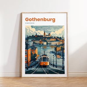 Impressão de Gotemburgo | Poster de viagens de Gotemburgo | Gotemburgo Pôster | Poster de viagens da Suécia | Arte de parede | Impressão de viagem | Arte da parede da Suécia