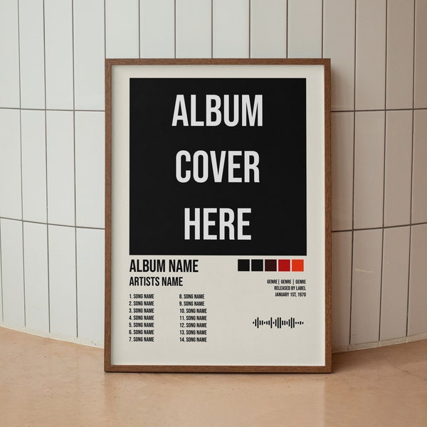 Custom Album Cover Print | Any Album | Poster Print | Album Cover Wall Art | Perfect Gift | Personalised Album Print | Custom Print