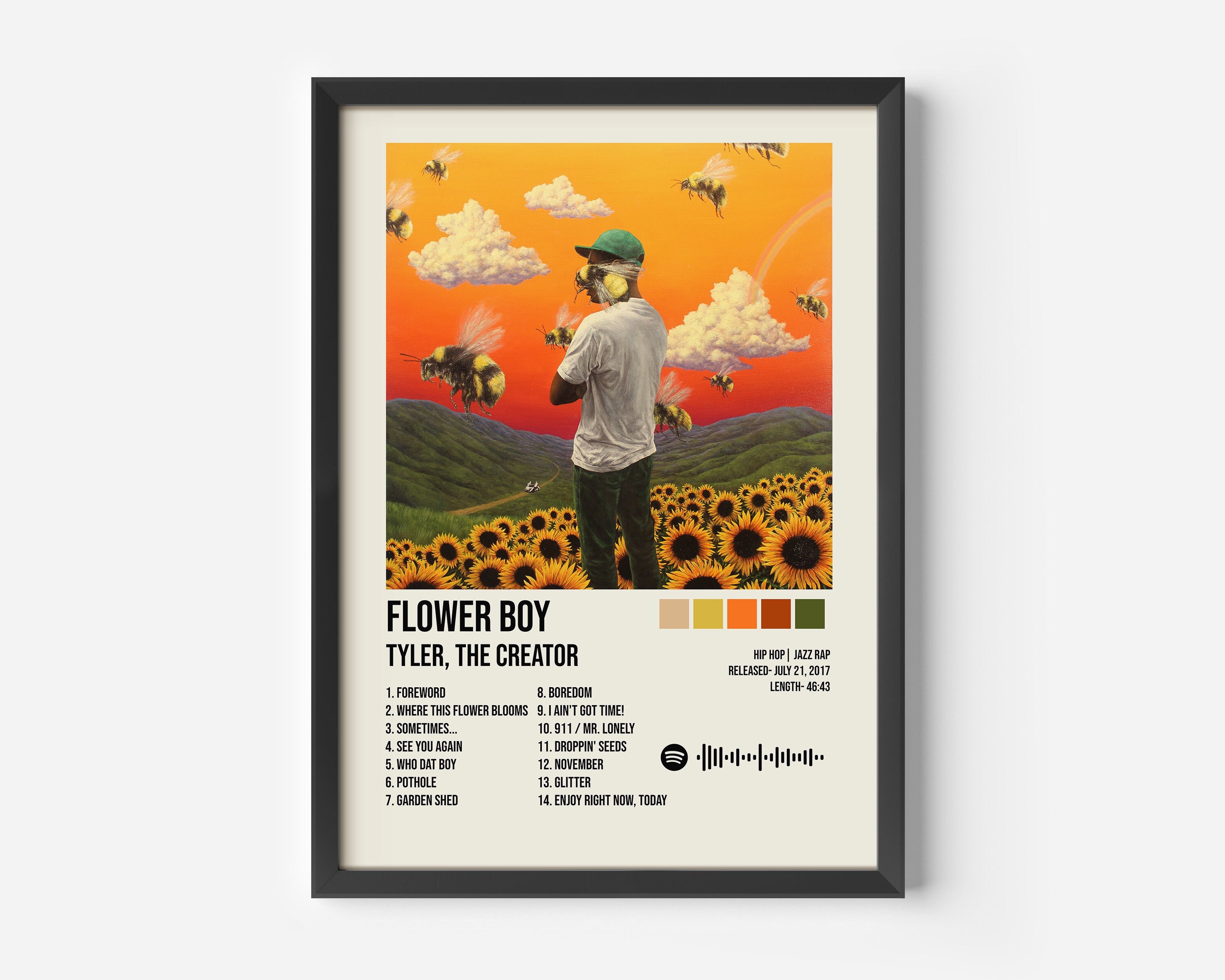 Tyler the Creator Wolf Hat Laminated & Framed Poster (36 x 24) 