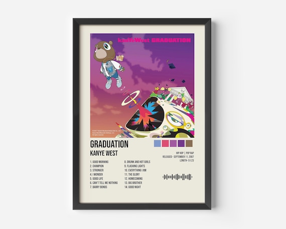 Kanye West Poster Graduation Kanye West Playlist Graduation Album Album  Cover Poster Album Cover Available A5,A4,A3,A2 