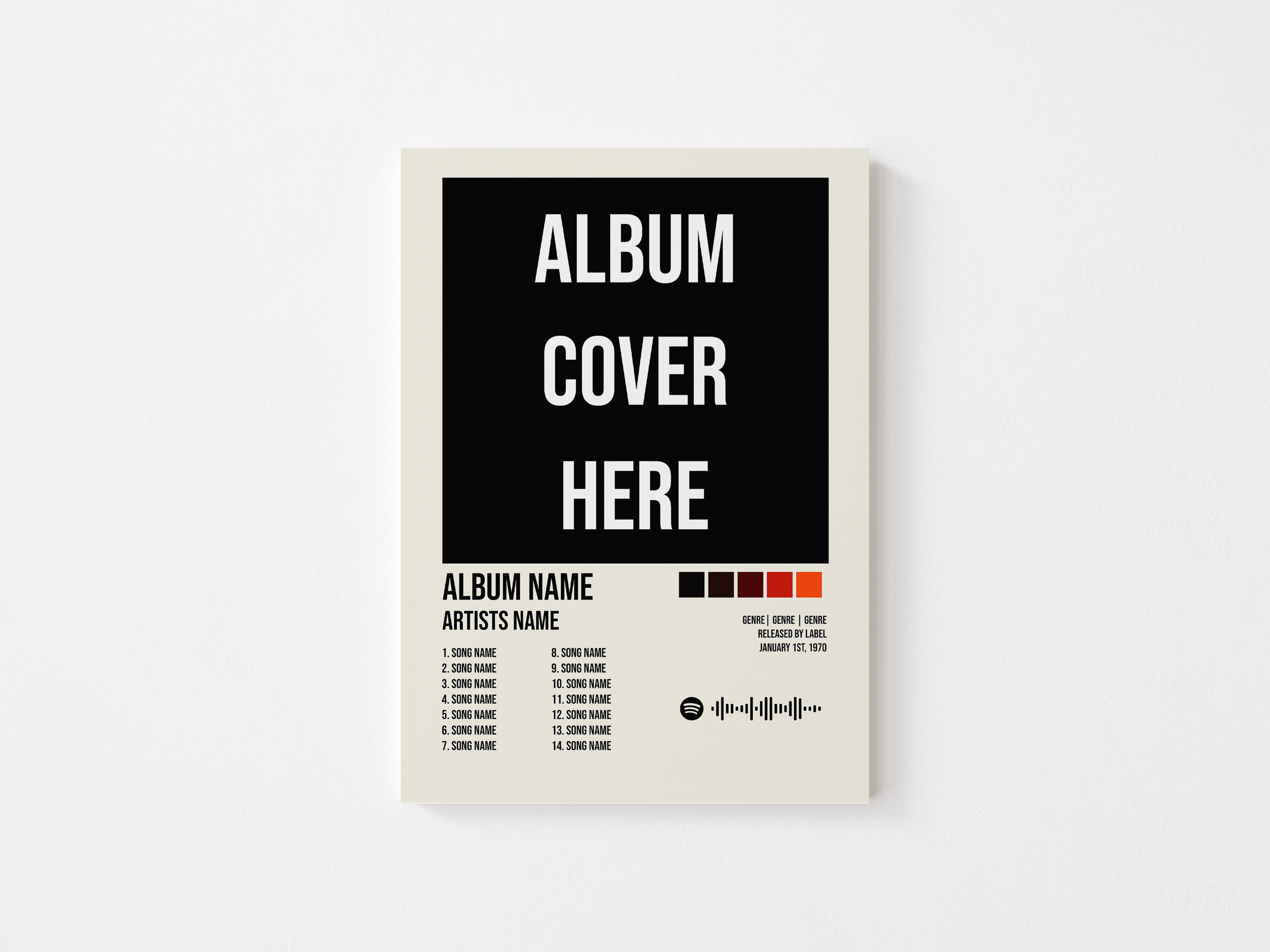 Custom Album Cover Album Cover Print Personalised Album Print sold