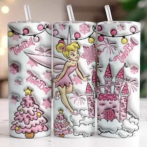 3D Geburtstag Magic Skinny Tumbler Sublimation Png, 3D-Comic-Figur, Prinzessin, Filmfigur, Straight & Tapered Tumbler Png Design