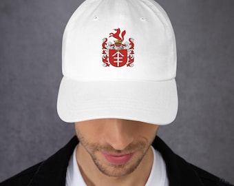 Custom Embroidered Family Crest/Coat of Arms Baseball Cap Dad Hat
