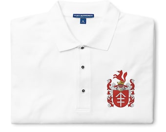 Custom Embroidered Crest Polo: Family Coat of Arms