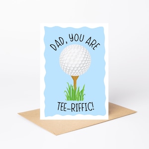 Dad You Are Tee-Riffic Card | Leuke kaart | Handgemaakt | A6 | Vaderdag | Papa | Sporten | Golf | Golfer