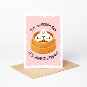 Dim Sum Geburtstagskarte | Geburtstagskarte | Handarbeit | DIN A6 | Alles Gute zum Geburtstag | Beste Freund-Geburtstags-Karte | Dim-Sum | Knödel