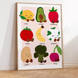 Plushie Fruit & Veg Art Print | Inspired | Wall Decor | Wall Art | Wall Print | Home Decor | Fruit | Vegetable | Jelly | Food | Kitchen