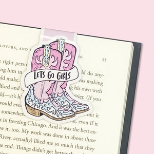 Lets Go Girls Cowboy Boots Bookmark | Handmade | Book Lover | Book Accessories | Page Saver | Book Gift