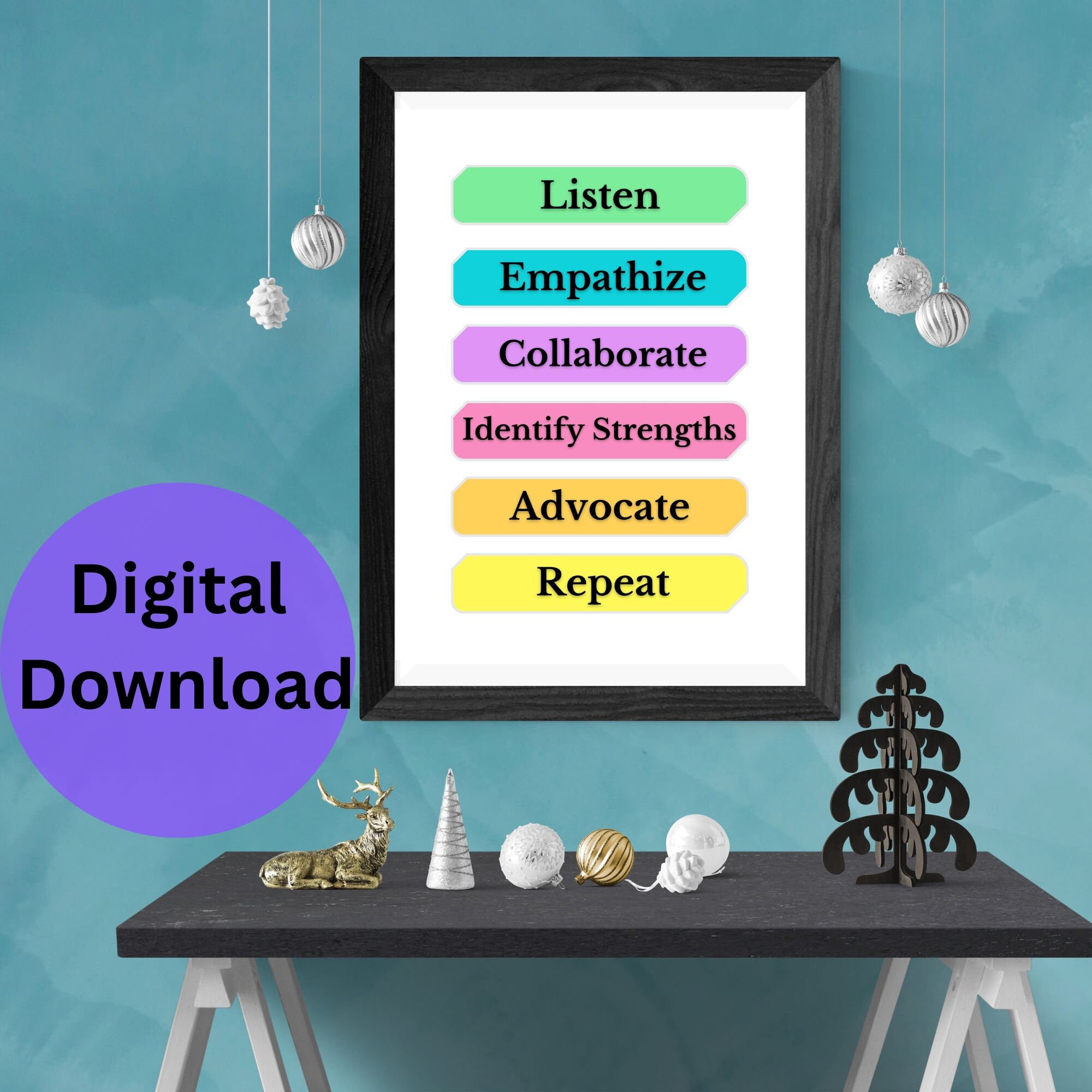 Colorful Social Work Printable Poster \ Therapy Wall Art \ Teacher ...