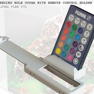 Feeding Hole Cover with Remote Control Holder, fits Fluval Flex 57L fish tank