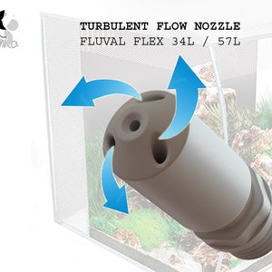 Turbulente-Strömung-Düse für Fluval Flex 34L / 57L Aquarium