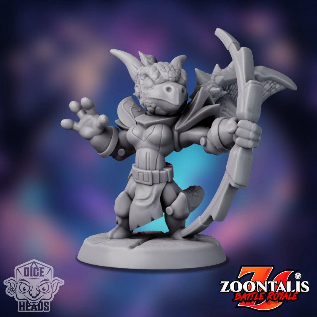 Dragonkin Ranger - 3d Printed Miniatures Sculpted by Dice Heads - Etsy