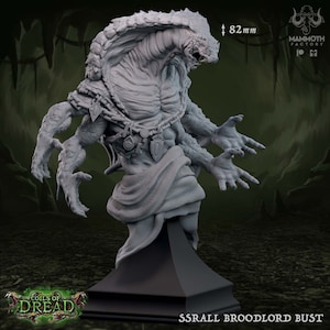 Ssrall Broodlord BUST - 3d Printed Miniature by Mammoth Factory