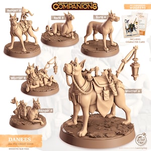 Danee Great Dane Animal Companion Miniature For Dungeons and Dragons, Pathfinder, Tabletop Games
