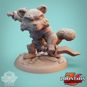 Red Panda Rogue - 3d Printed Miniatures Sculpted by Dice Heads