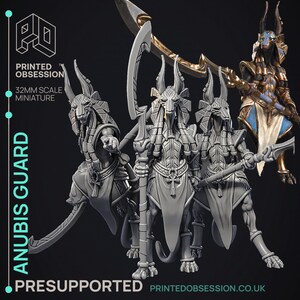 Guards of Anubis - 3d Printed Miniatures Sculpted by Printed Obsession
