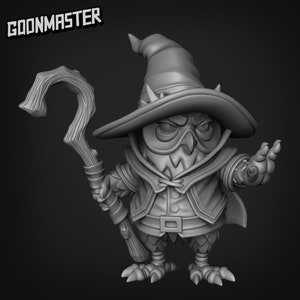 Owlfolk Mage - 3d Printed Miniature by Goon Master Games