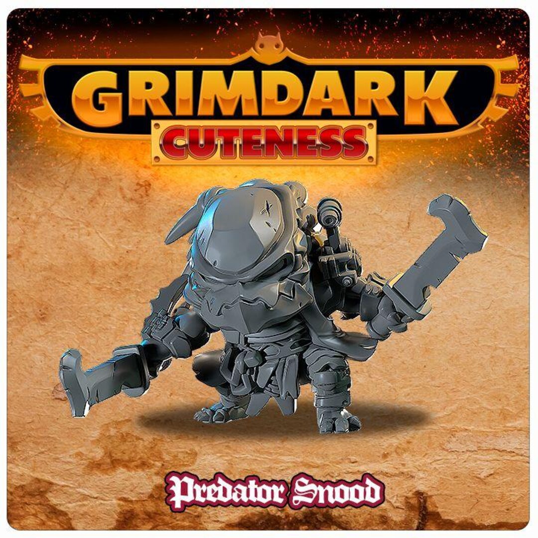 Predator Snood Predator Snood 3d Printed Grimdark Cuteness Chibi Miniature Sculpted by ...