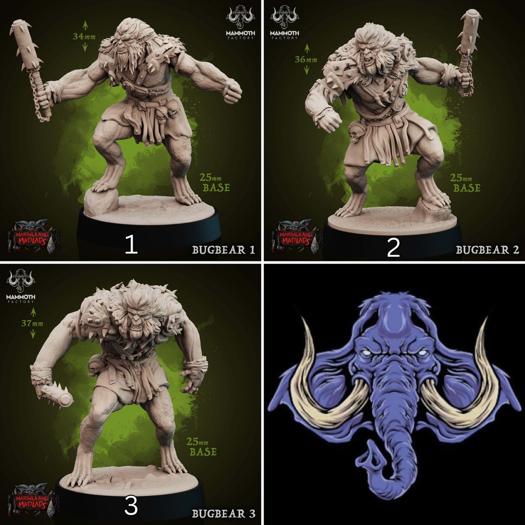 Bugbears - 3d Printed Miniatures Sculpted by Mammoth Factory - Etsy