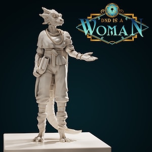Dragonborn Sorcerer - Curiphaias - 3d Printed Miniature by DND Is A Woman