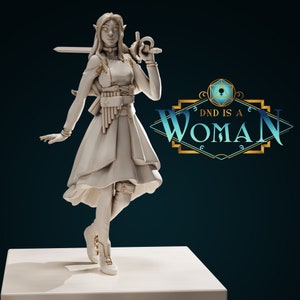 Changeling Bard - Slavishny - 3d Printed Miniature by DND Is A Woman