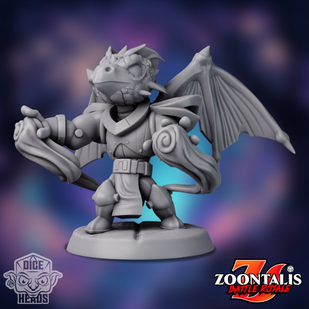 Dragonkin Wizard 3d Printed Miniatures Sculpted by Dice Heads - Etsy