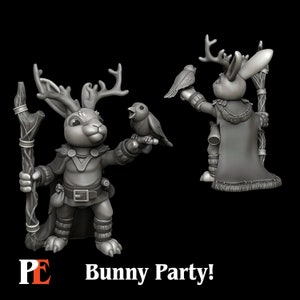 Bunny Druid - 3d Printed Miniature by Printed Encounter