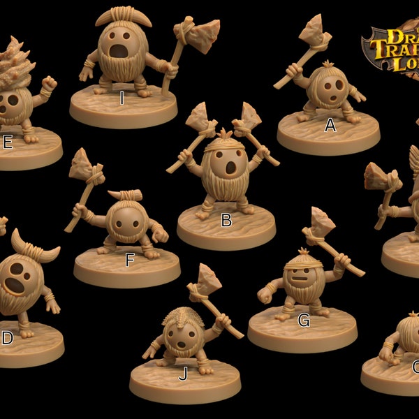 Coconut Warriors - Sea Lord's Tide - One Page Rules Compatible 3d Printed Miniatures Sculpted by Dragon Trappers Lodge