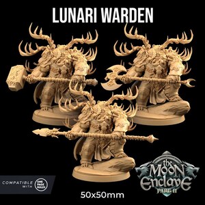 Lunari Warden - The Moon Enclave - 3d Printed Miniature by Dragon Trappers Lodge