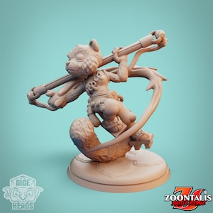 Red Panda Wizard - 3d Printed Miniatures Sculpted by Dice Heads