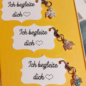 Schutzengel Schlüsselanhänger mit Kärtchen  | Gastgeschenk | Mitgibsel |Hochzeit | Konfirmation | Glücksbringer | Geburt | Anhänger