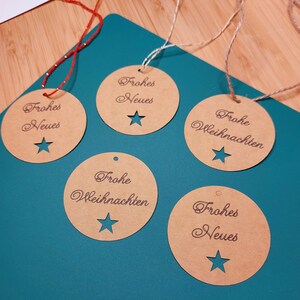 10 Weinachtsanhänger Kärtchen Anhänger Geschenketikette|Frohe Weihnachten