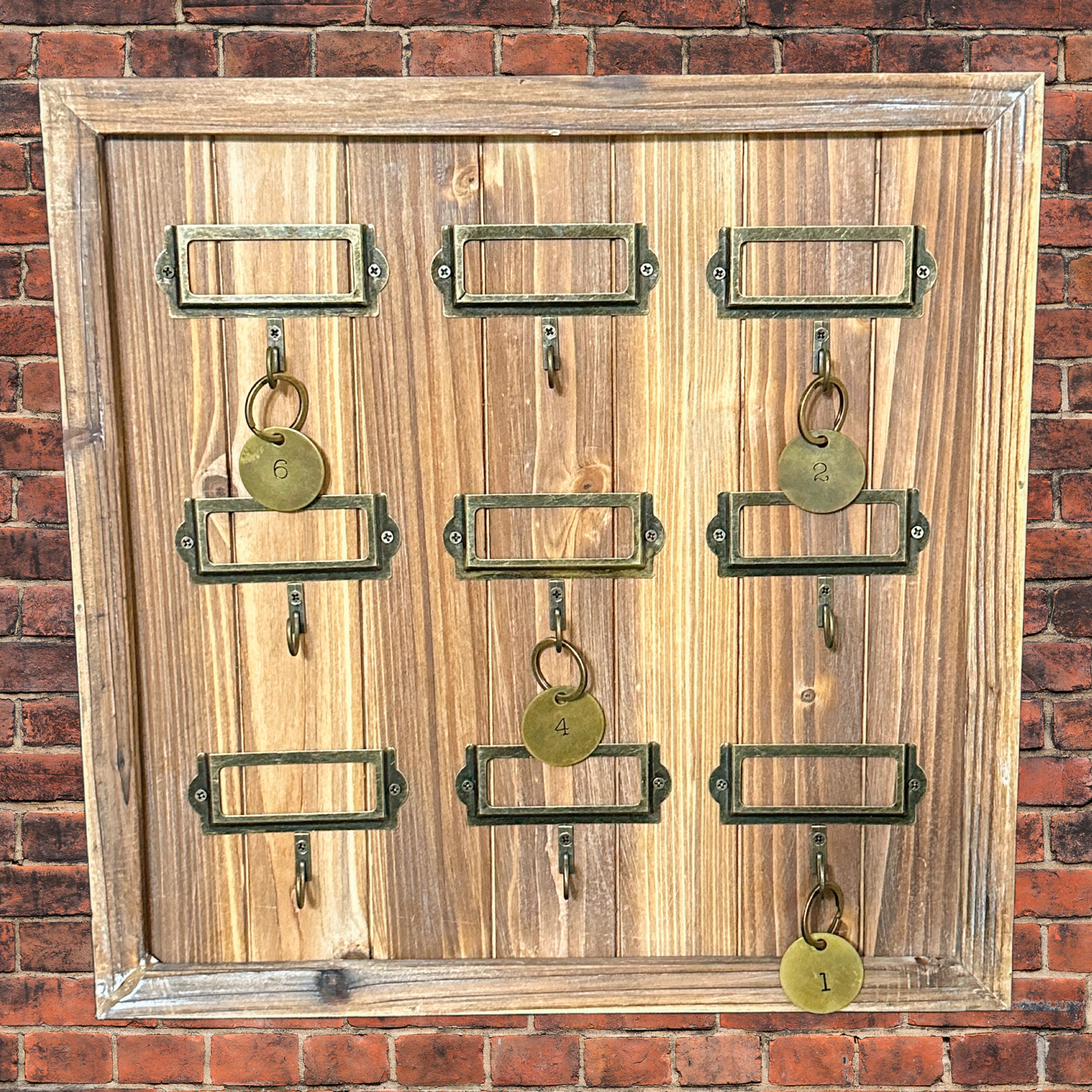 Handmade Reclaimed Wood 9 Hook Medium Key Rack Holder Wall Hanging. Custom Stains and Sizes Available Etsy