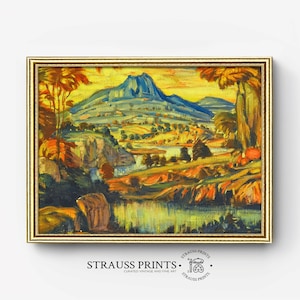 Fanciful  Landscape | Oil on Canvas | Fine Art Prints | Famous Artwork | Wall Art | Printable Download | Symbolist | Dreamlike | Vintage