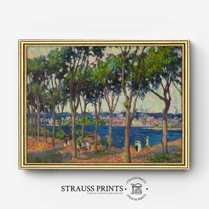 Town across the water | Oil on Canvas | Painting | Landscape | Fine Art Prints | Famous Artwork | Printable Digital Product Download