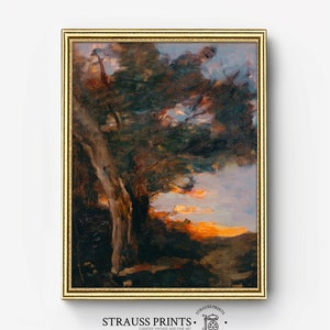 Porträt einer Löwin bei Sonnenuntergang | Öl auf Leinwand | Malerei | Porträt | Fine Art Prints | Berühmte Kunstwerk | Druckbarer digitaler Download