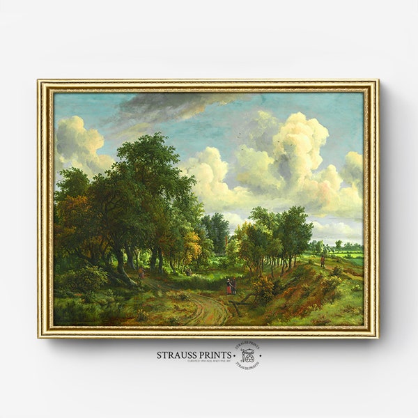 Deeply Wooded Landscape I Valley  I Wall Art | Art Print I Printable Digital Product Download