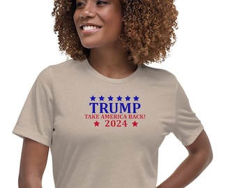 トランプ MAGA 2024 Tシャツ レディース リラックスTシャツ
