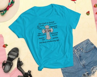 T-shirt di fede a maniche corte da donna John 316 Christian
