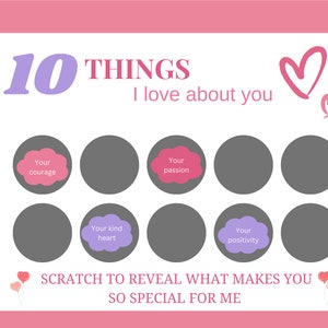 10 Things I Love About You est un cadeau parfait pour un endroit spécial. Cadeau d’anniversaire, cadeau d’anniversaire, cadeau de célébration, juste parce que cadeau