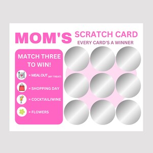 Carte à gratter maman, Treat Mom, Cadeaux pour maman, Fête des mères, Cadeau de Noël pour maman, Meilleure maman, Cadeau surprise, Cadeau d’anniversaire pour maman, Maman