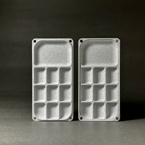 Bandeja de piezas para organizar pequeños productos electrónicos, mecánicos, manualidades: evite mezclarse con el diseño de dos piezas, tamaño pequeño